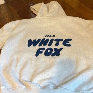 White Fox Gray Hoodie Size XS/S